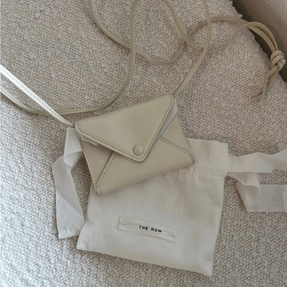 The Row Ivory Mini Crossbody Envelope Bag